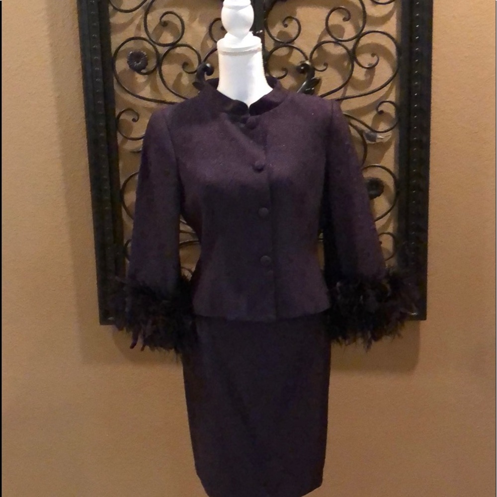 2 PC purple Designer skirt set
